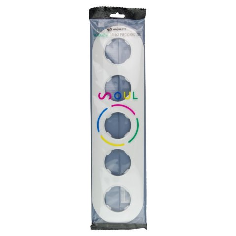 Ramka pięciokrotna, plastikowa, okrągła, biała, Soul DPM, Electromalt OVAL
