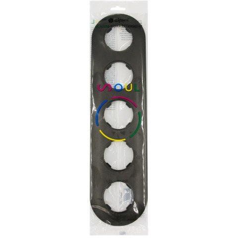 Ramka pięciokrotna, plastikowa, okrągła, czarna, Soul DPM, Electromalt OVAL