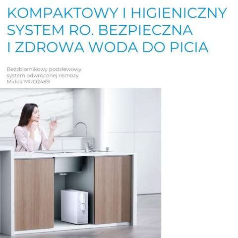 System odwróconej osmozy, bezzbiornikowy, 4 filtry, MRO2489C-600G, Midea