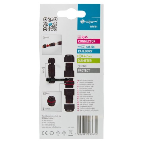 Złączka kablowa RJ45, IP68