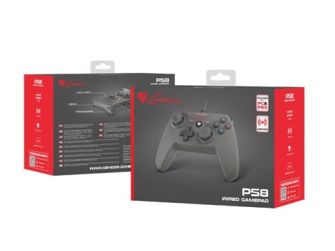 GAMEPAD GENESIS MANGAN P58 PRZEWODOWY DO PS3/PC