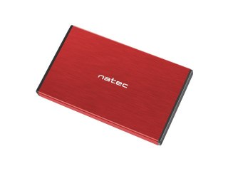 OBUDOWA HDD/SSD ZEWNĘTRZNA NATEC RHINO GO SATA 2.5" USB 3.0 CZERWONA