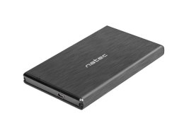 OBUDOWA HDD/SSD ZEWNĘTRZNA NATEC RHINO SATA 2.5" USB 2.0 ALUMINIUM CZARNA SLIM