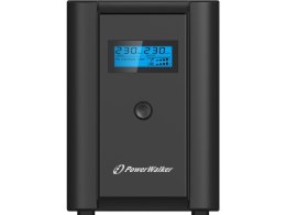 UPS POWERWALKER LINE-INTERACTIVE 1200VA 2X 230V PL + 2X IEC C13, RJ11/RJ45 IN/OUT, USB, LCD