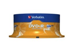 DVD-R VERBATIM 4.7GB X16 MATT SILVER (CAKE 25)