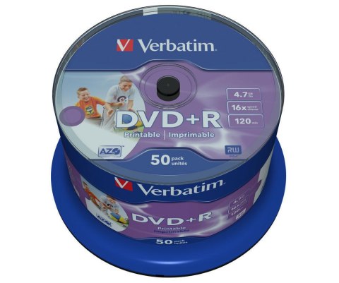 DVD+R VERBATIM 4.7GB X16 PRINTABLE NO ID BRAND (CAKE 50)