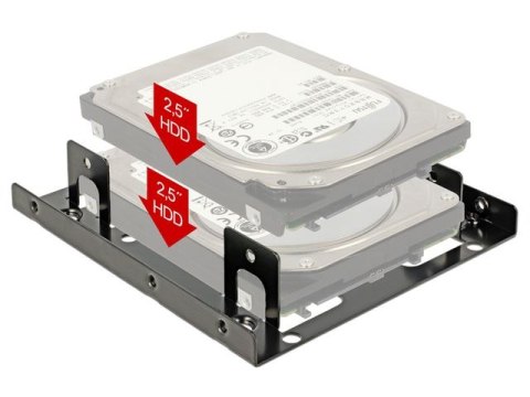 ADAPTER HDD / SSD SANKI 3.5"->2X2.5" HDD/SSD DELOCK