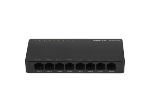 SWITCH LANBERG DSP2-1008-12V 8X 1GB/S NIEZARZĄDZALNY GIGABIT ETHERNET DESKTOP 12V