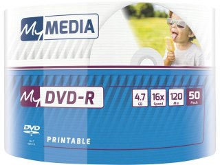 DVD-R MY MEDIA 4.7GB X16 PRINTABLE WRAP (SPINDLE 50)