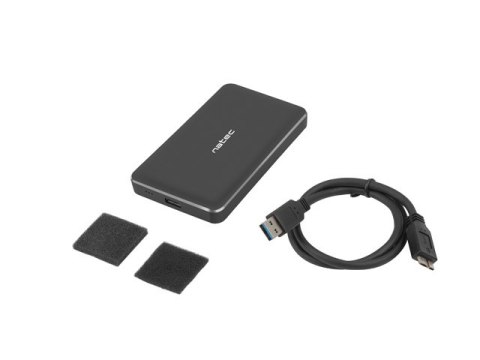 OBUDOWA HDD/SSD ZEWNĘTRZNA NATEC OYSTER PRO 2.5" USB 3.0 ALUMINIUM CZARNA SLIM