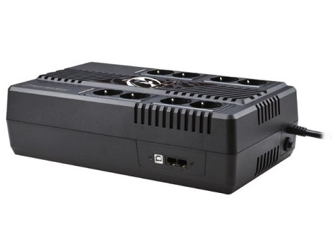 UPS POWERWALKER LINE-INTERACTIVE 1000VA MS 8X 230V PL, RJ45 IN/OUT, USB HID, ŁADOWARKA