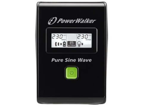 UPS POWERWALKER LINE-INTERACTIVE 800VA 3X IEC C13, PURE SINE WAVE, RJ11/45 IN/OUT, USB, LCD