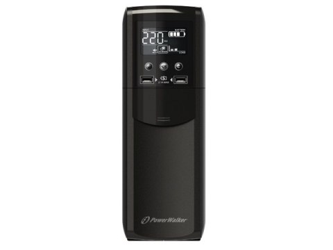 UPS POWERWALKER LINE-INTERACTIVE CSW 1000VA 4X 230V PL, RJ11/RJ45 IN/OUT, USB, 2X USB ŁADOWARKA