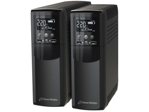 UPS POWERWALKER LINE-INTERACTIVE CSW 1000VA 8X IEC C13, RJ11/RJ45 IN/OUT, USB, 2X USB ŁADOWARKA