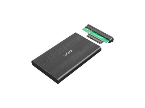 OBUDOWA HDD/SSD ZEWNĘTRZNA UGO MARAPI S120 SATA 2.5" USB 2.0 ALUMINIUM CZARNA
