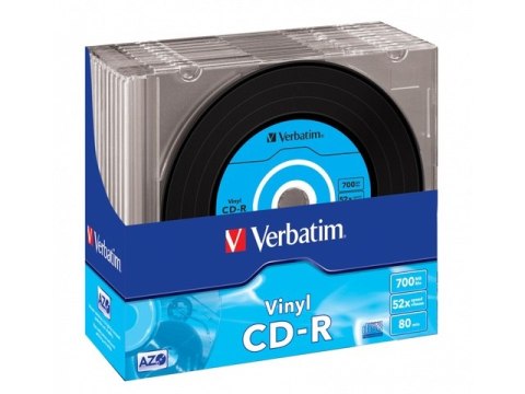 CDR VERBATIM 700MB AZO VINYL X52 (SLIM 10)