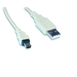 Cablexpert przewód USB 2.0, kabel USB typ A - mini USB typ B biały 1,8m