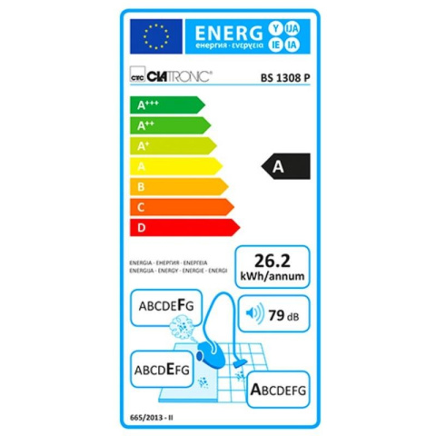 Clatronic BS 1308 P odkurzacz bezworkowy 700W, filtr HEPA