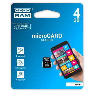 Goodram karta pamięci 4GB micro SD M400 class 4