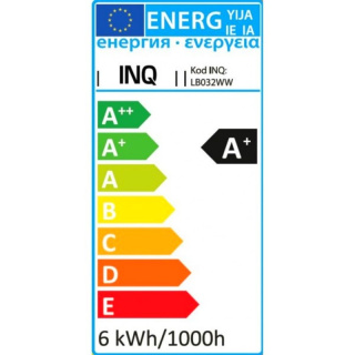 INQ żarówka lampa LED 6W E14 3000K 470LM świeczka ciepło biała