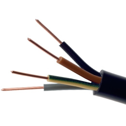 Przewód kabel ziemny drut miedziany okrągły 4x10 (YKY) 600/1000V żo