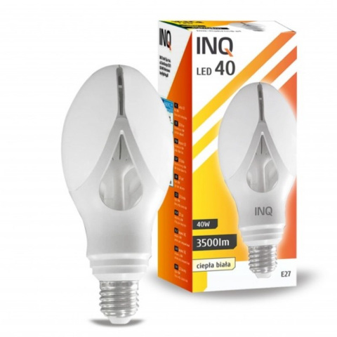 INQ żarówka lampa LED 40W E27 3000K 3500LM ciepło biała