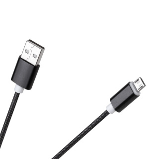 M-LIFE przewód USB 2.0, kabel USB typ A - micro USB oplot 2m czarny