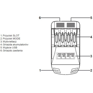 Vipow ładowarka automatyczna BAT2010 AA/AAA + port USB