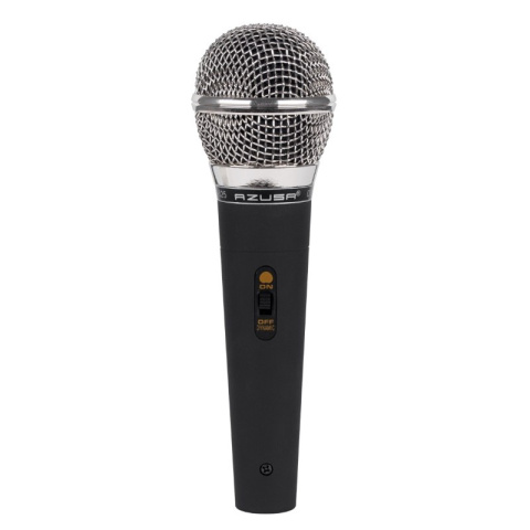 Azusa mikrofon dynamiczny estradowy, karaoke + etui i kabel XLR - JACK 6.3mm DM-525