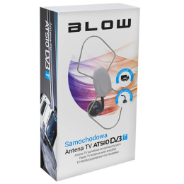 BLOW Antena DVB-T samochodowa, pokojowa, wewnętrzna, zewnętrzna aktywna ze wzmocnieniem