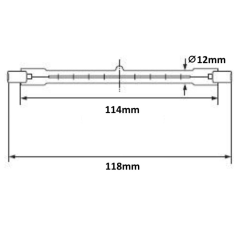 Kanlux żarnik halogenowy 500W R7s 230V 118mm 7600LM Basic