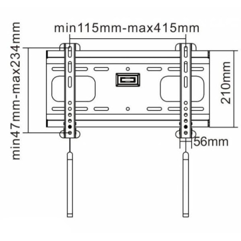 Cabletech UCH0047A uchwyt ścienny uniwersalny do plasma | LCD TV 32"-55" ultra slim