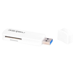 Natec Czytnik kart SD, MMC, Ms, micro-SD, T-Flash, M2, RS-MMC pod USB 3.0 biały