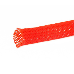 Oplot poliestrowy na przewód, otulina na kabel 12mm czerwony
