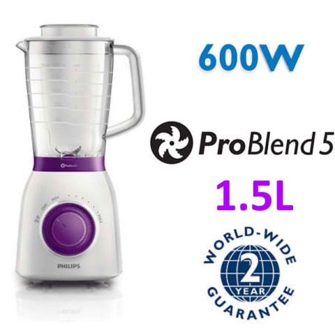 Philips HR2163/00 Blender koktajlowy kielichowy Viva Collection 600W 1,5L ProBlend 5