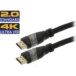 Blow przewód, kabel HDMI PREMIUM BLACK 4K 2.0 prosty 5M