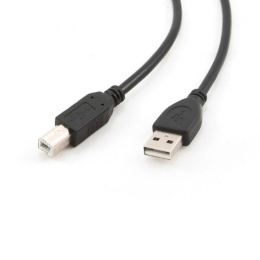 Cablexpert przewód USB 2.0, kabel USB wtyk typ A - wtyk USB typ B do drukarki czarny 1.8M