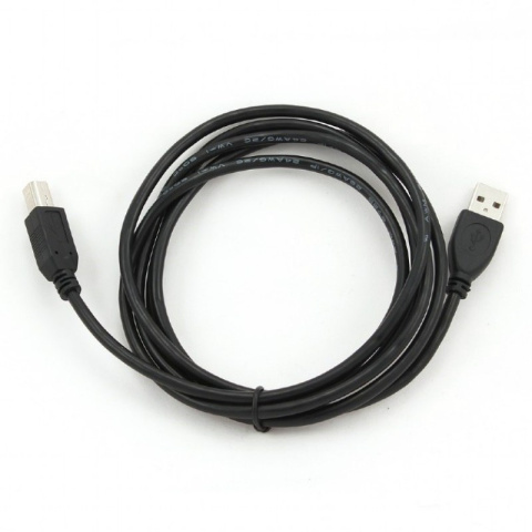 Cablexpert przewód USB 2.0, kabel USB wtyk typ A - wtyk USB typ B do drukarki czarny 1.8M