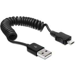 Delock Micro, kabel USB - micro USB spirala 20-60cm