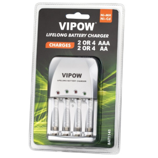 Ładowarka Vipow BAT1141 4 sloty AA, AAA