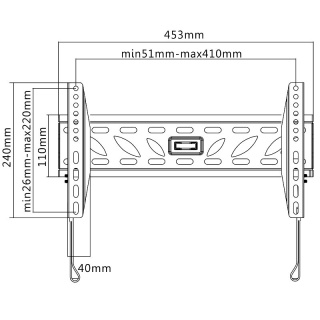 Necko uchwyt ścienny uniwersalny do LCD/LED/Plazma TV 32"-55" ultra slim