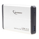Gembird obudowa zewnętrzna do dysku SATA 2,5" na USB 3.0 srebrna z pokrowcem