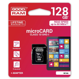 Goodram karta pamięci 128GB micro SD 10 UHS I + adapter