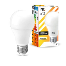 INQ żarówka lampa LED 12W E27 3000K 1050LM kulka ciepło biała