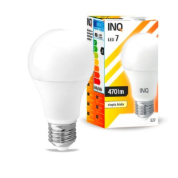 INQ żarówka lampa LED 6W E27 3000K 470LM kulka ciepło biała