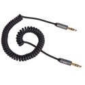 Kruger&Matz przewód, kabel JACK-JACK 3,5mm stereo (wtyk-wtyk) 1,5M, sprężynka