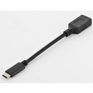 Przewód OTG USB 3.1, gniazdo USB typ A - wtyk USB typ C na kablu 15cm