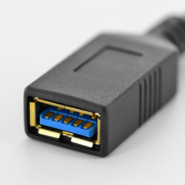 Przewód OTG USB 3.1, gniazdo USB typ A - wtyk USB typ C na kablu 15cm