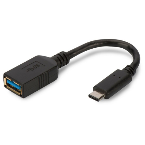 Przewód OTG USB 3.1, gniazdo USB typ A - wtyk USB typ C na kablu 15cm