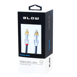 Blow Premium Series wysokiej jakości przewód, kabel 2 RCA - 2 RCA, 5M